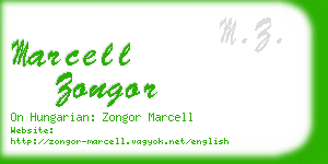 marcell zongor business card